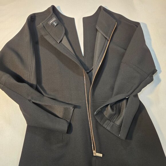 KAREN MILLEN Elevated Basic Black Structured Crepe Maxi Dress Size 8 LIKE NEW! - Picture 9 of 16